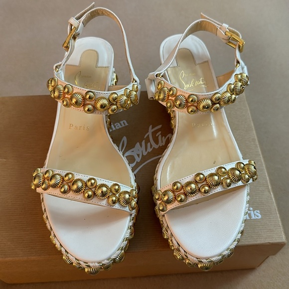 Christian Louboutin Rondaclou 60 Nappa Shiny Platform Sandals - Picture 2 of 15